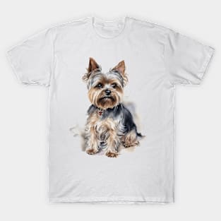 Yorkshire Terrier Watercolor Style T-Shirt